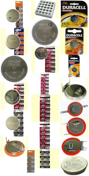 lithium coin battery sizes